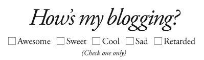 How's my blogging?